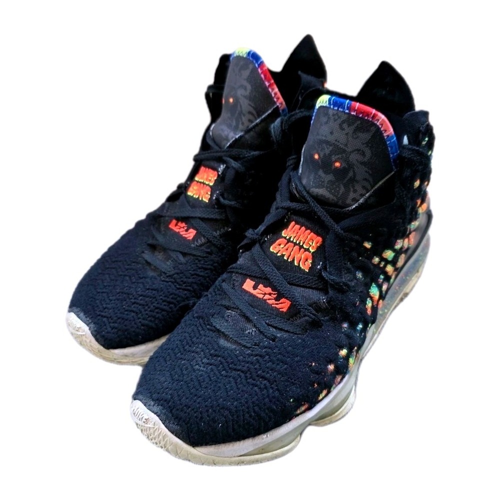 Nike LeBron 17 James Gang Black Multicolor Basketball Shoes BQ3177-005 Mens 11.5